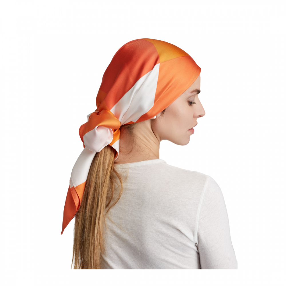 Μεταξωτό μαντήλι - Πορτοκαλί 